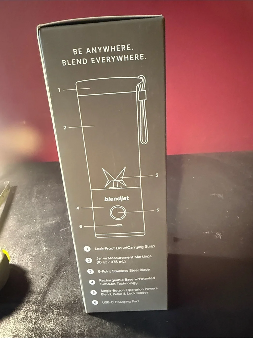 BlendJet Portable Personal Blender in Black; New in box.